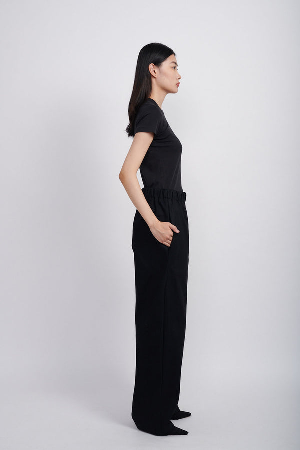 BAGGY DENIM PANTS - BLACK
