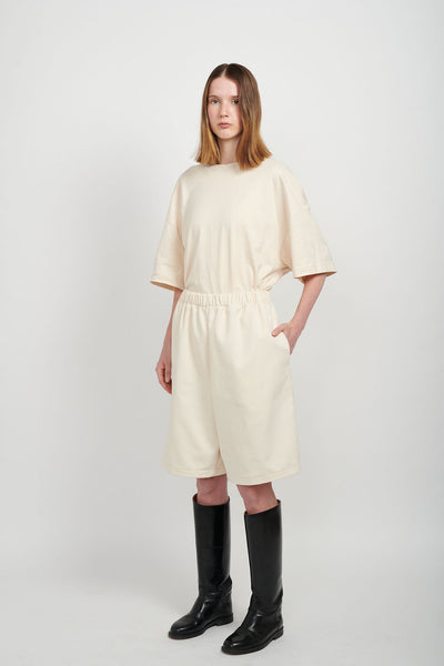 BAGGY DENIM JORTS - CREAM – Ashley Rowe