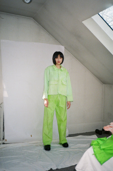 DENIM PANTS - NEON GREEN – Ashley Rowe