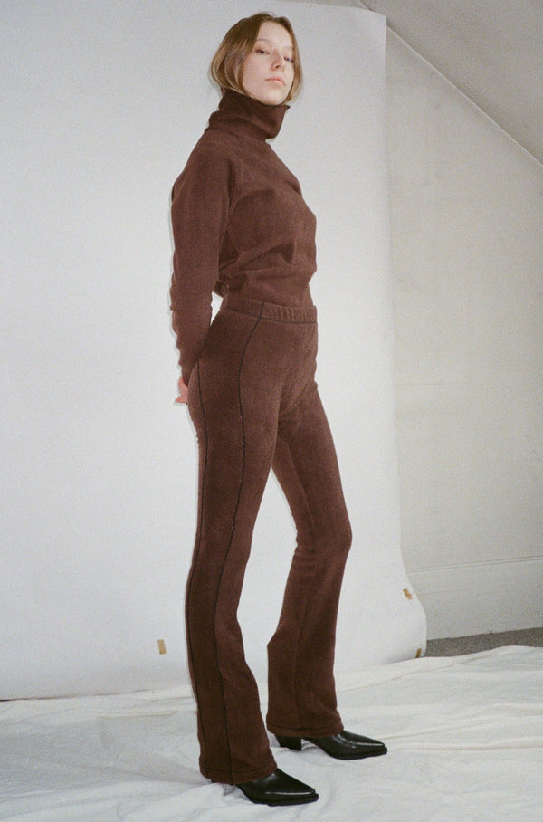 Stretch Fleece Pants - Brown