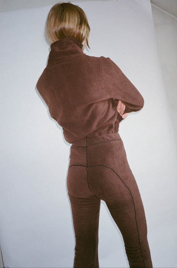 Stretch Fleece Pants - Brown