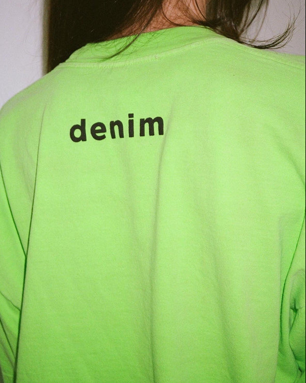 Crew Neck Sweatshirt - Neon Green