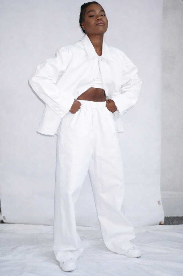 BAGGY DENIM PANTS - WHITE