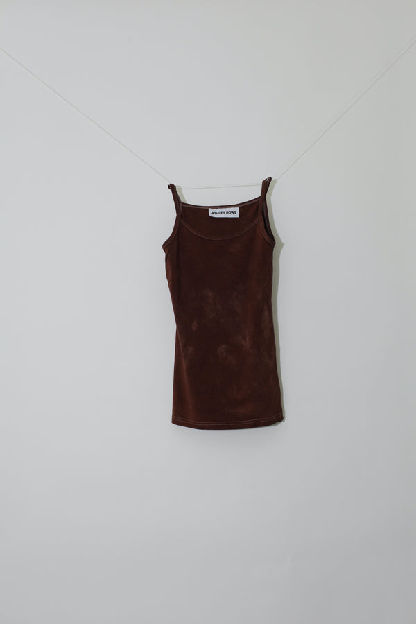 Cotton Tank Top - Brown
